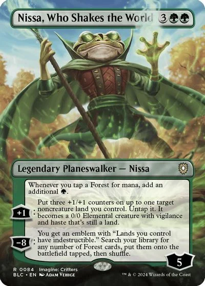 Nissa, Who Shakes The World [Borderless Foil] #84