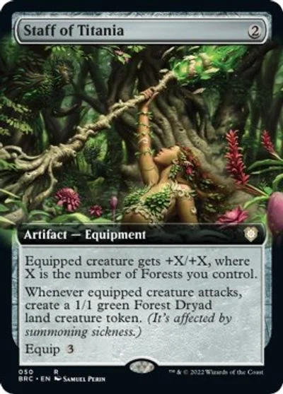 Staff of Titania [Extended Art Foil] #50