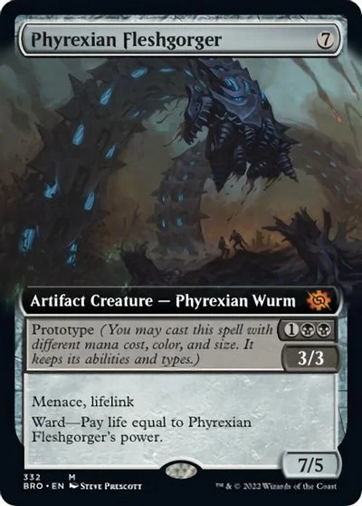 Phyrexian Fleshgorger [Extended Art Foil] #332
