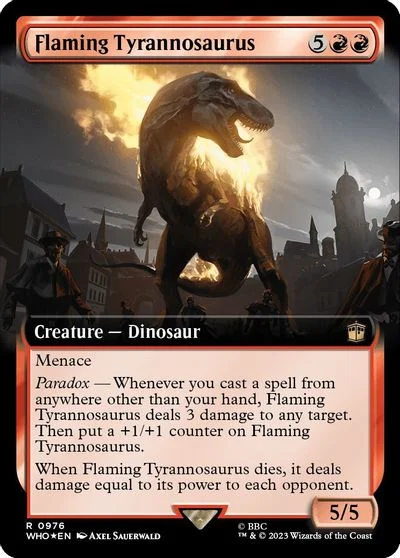 Flaming Tyrannosaurus [Extended Art] #385