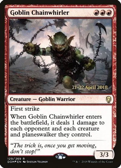 Goblin Chainwhirler [Prerelease] #129