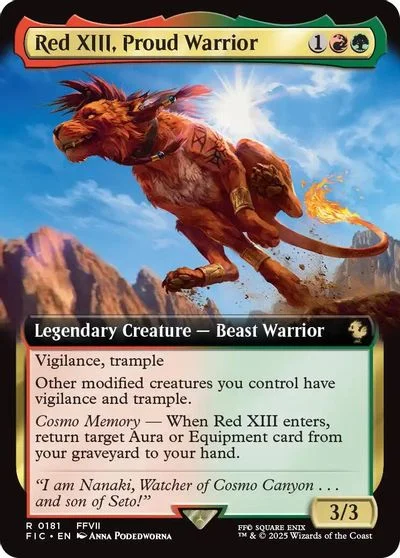 Red XIII, Proud Warrior [Extended Art Foil] #181