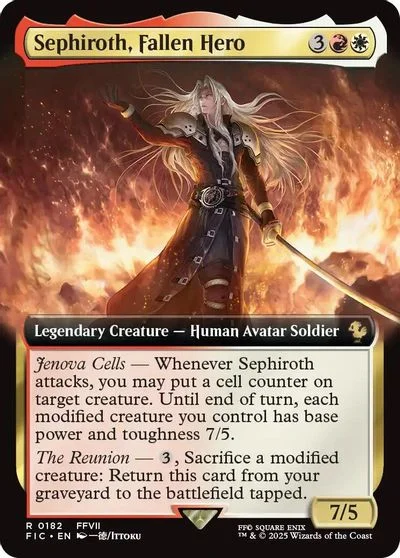 Sephiroth, Fallen Hero [Extended Art Foil] #182