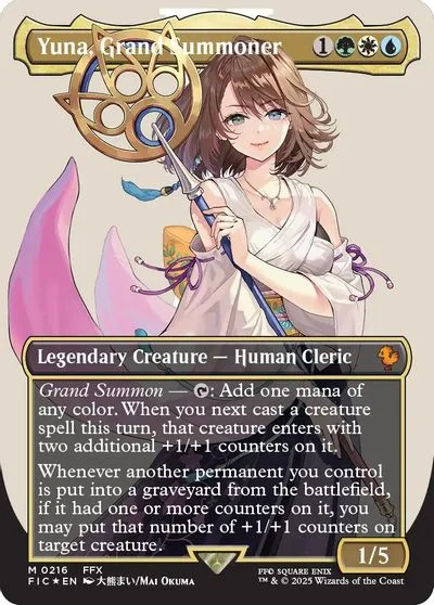 Yuna, Grand Summoner [Borderless Surge Foil] #216