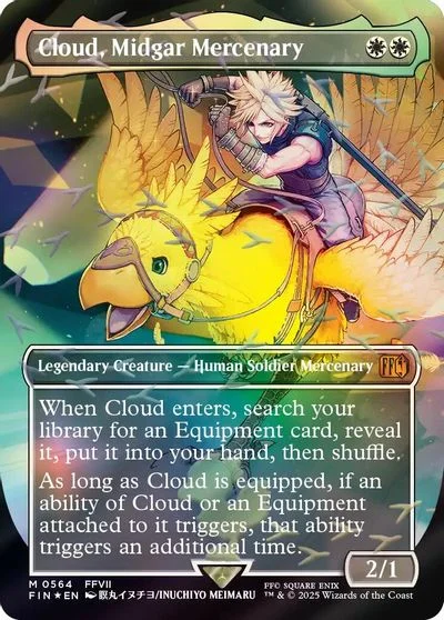 Cloud, Midgar Mercenary [Borderless Foil] #564