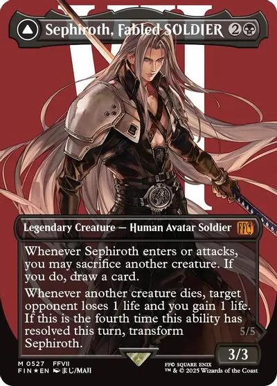 Sephiroth, Fabled SOLDIER [Borderless Surge Foil] #527