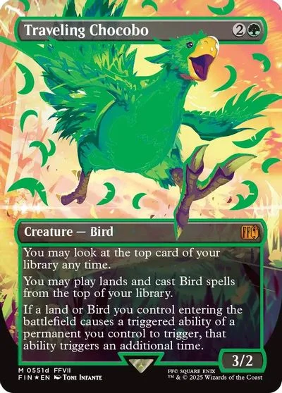 Traveling Chocobo [Borderless Green Foil] #551D
