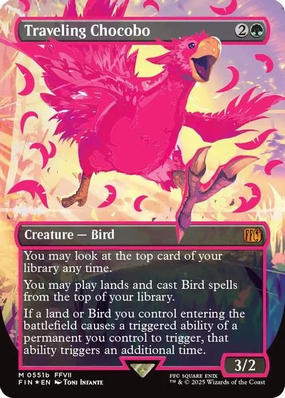 Traveling Chocobo [Borderless Pink Foil] #551b