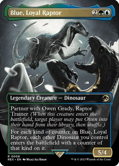 Blue, Loyal Raptor [Borderless] #8