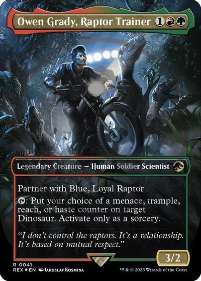 Owen Grady, Raptor Trainer [Borderless Emblem] #41