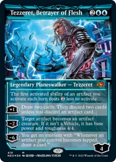 Tezzeret, Betrayer of Flesh [Etched Foil] #419