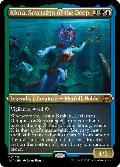 Kiora, Sovereign of the Deep [Etched Foil] #135