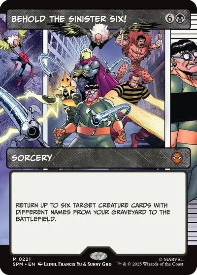 Behold the Sinister Six! [Borderless Foil] #221