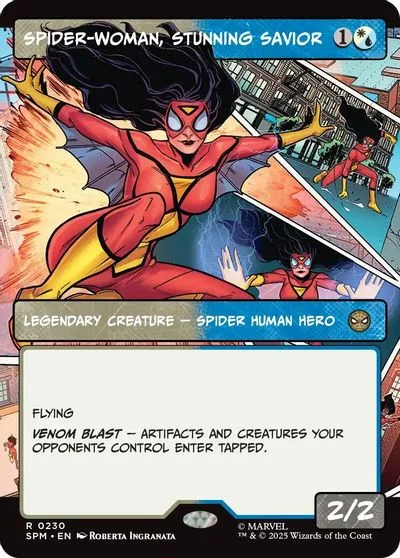 Spider-Woman, Stunning Savior [Borderless Foil] #230