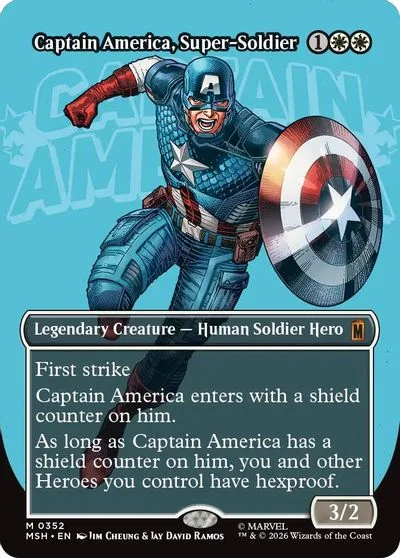 Captain America, Super-Soldier [Borderless] #352