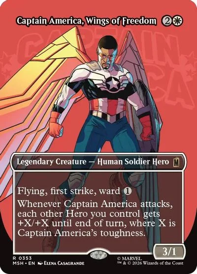 Captain America, Wings of Freedom [Borderless] #353