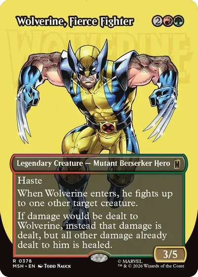 Wolverine, Fierce Fighter [Borderless] #378