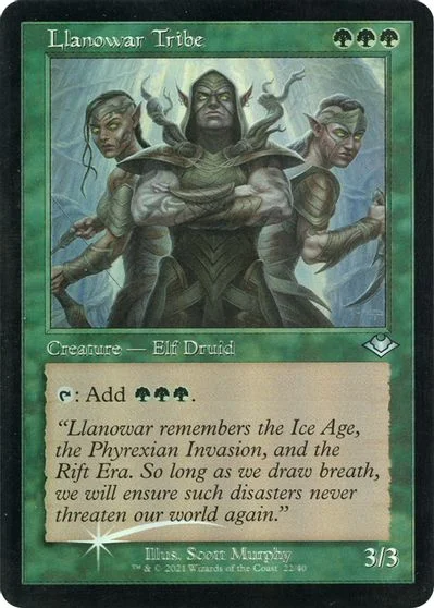 Llanowar Tribe [Retro Etched Foil] #22