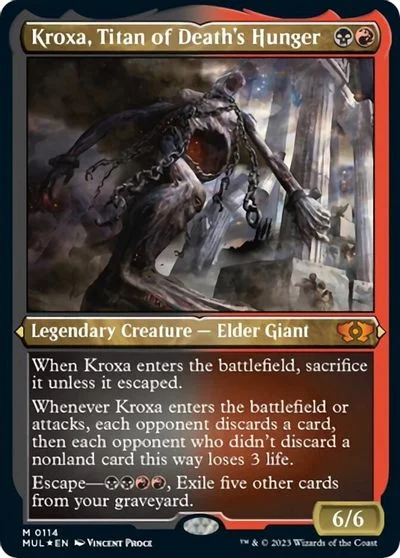 Kroxa, Titan of Death's Hunger [Foil Etched] #114