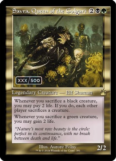 Savra, Queen of the Golgari [Retro Frame Foil] #381