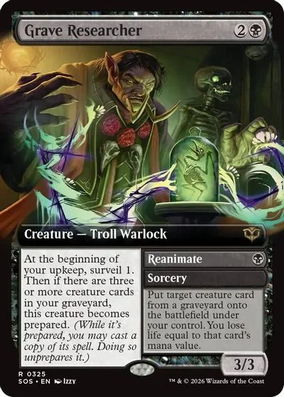 Grave Researcher [Extended Art Foil] #325