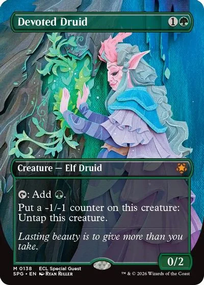 Devoted Druid [Borderless Foil] #138