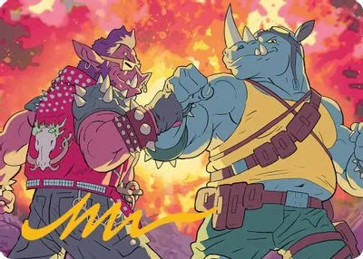 Bebop & Rocksteady Art Card [Gold-Stamped Signature] #29