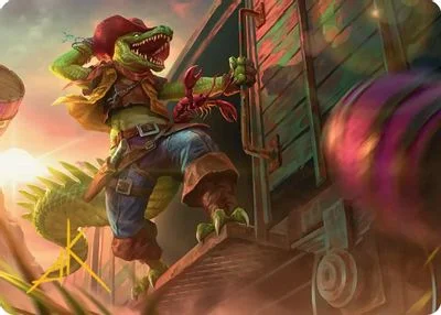 Leatherhead, Iron Gator Art Card [Gold-Stamped Signature] #43