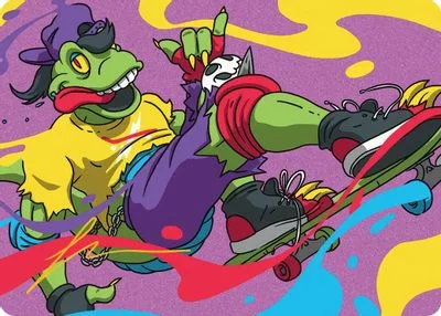 Mondo Gecko Art Card [Gold-Stamped Signature] #26