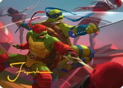 Raph & Leo, Sibling Rivals Art Card [Gold-Stamped Signature] #16
