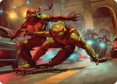 Raph & Mikey, Troublemakers Art Card #17
