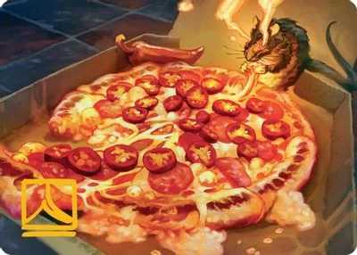 Spicy Oatmeal Pizza Art Card [Gold-Stamped Signature] #11