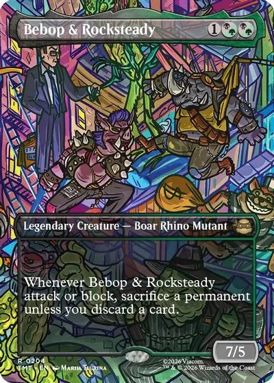 Bebop & Rocksteady [Borderless Foil] #204