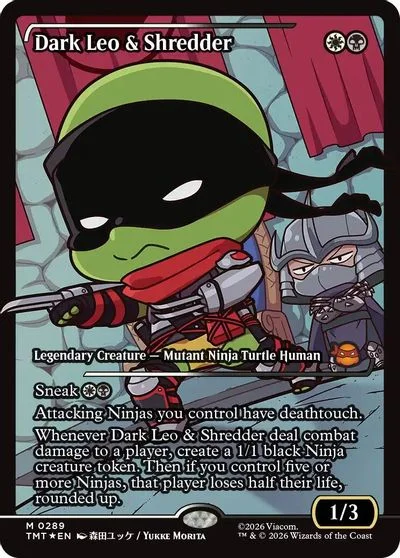Dark Leo & Shredder [Showcase Foil] #289