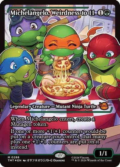 Michelangelo, Weirdness to 11 [Showcase Foil] #288