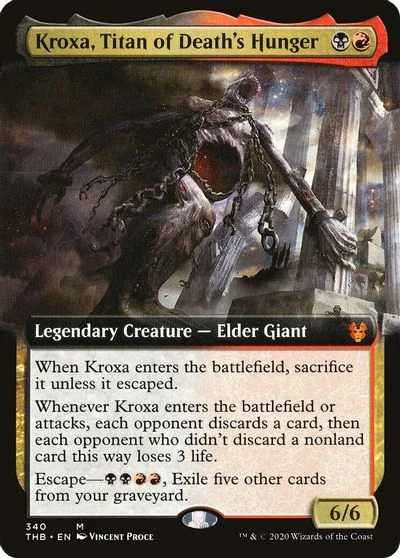 Kroxa, Titan of Death's Hunger [Extended Art Foil] #340