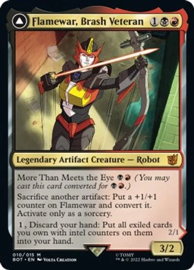 Flamewar, Brash Veteran [Foil] #10