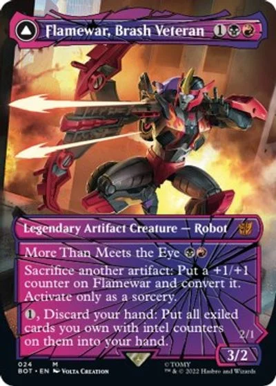 Flamewar, Brash Veteran [Foil] #24
