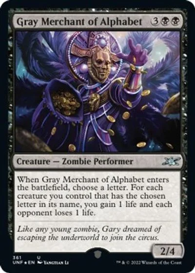 Gray Merchant of Alphabet [Galaxy Foil] #361
