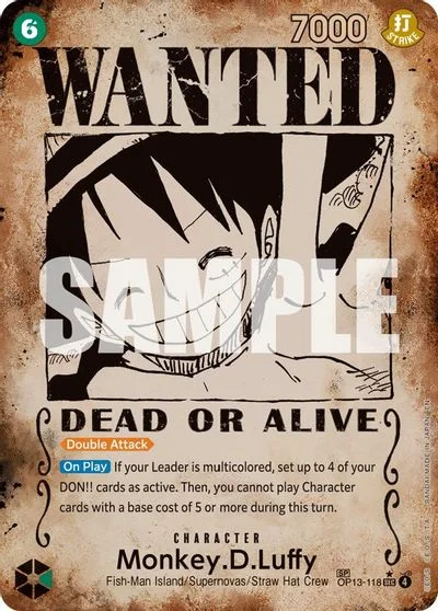 Monkey.D.Luffy [Wanted] OP13-118