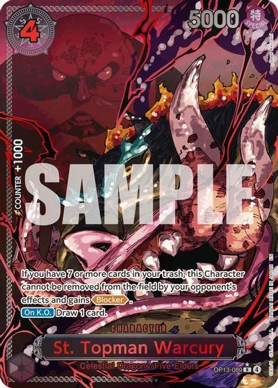 St. Topman Warcury [Red Alternate Art] OP13-089