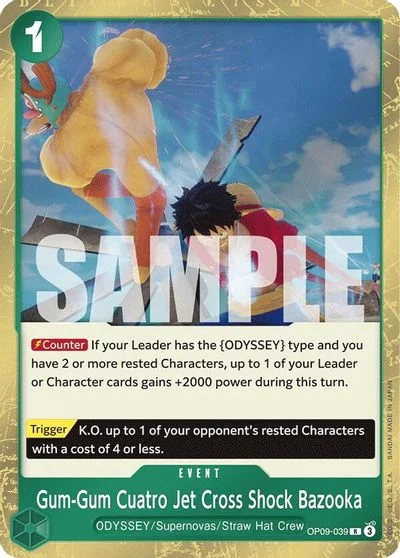 Gum-Gum Cuatro Jet Cross Shock Bazooka [Foil] OP09-039