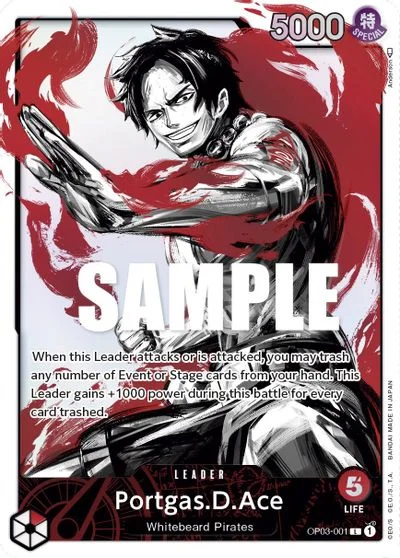 Portgas.D.Ace [Alternate Art] OP03-001