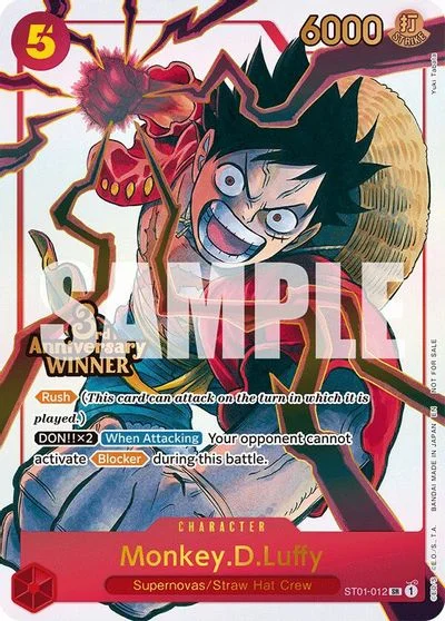 Monkey.D.Luffy [3rd Anniversary Winner] ST01-012