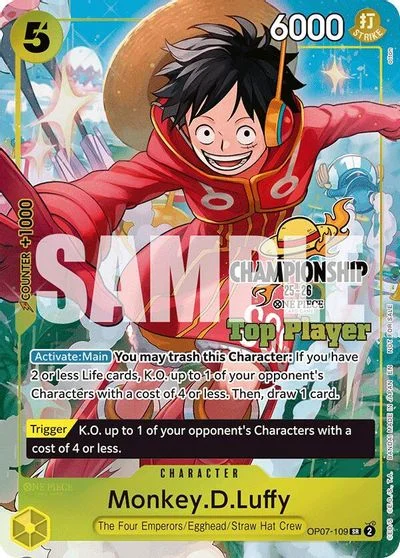 Monkey.D.Luffy [Championship 25-26 Top Player] OP07-109