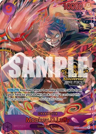Monkey.D.Luffy [Japanese 3rd Anniversary] OP09-119