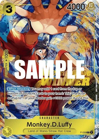 Monkey.D.Luffy [Pre-Release Tournament Winner] P-036