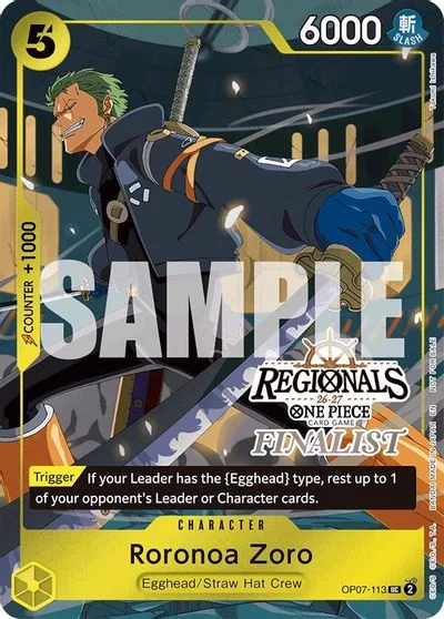 Roronoa Zoro [Regionals 26-27 Finalist] OP07-113