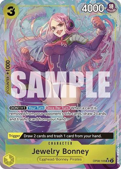 Jewelry Bonney [Alternate Art] OP08-105
