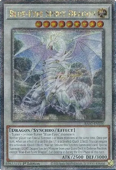 Blue-Eyes Spirit Dragon [Quarter Century Secret Rare] RA02-EN030